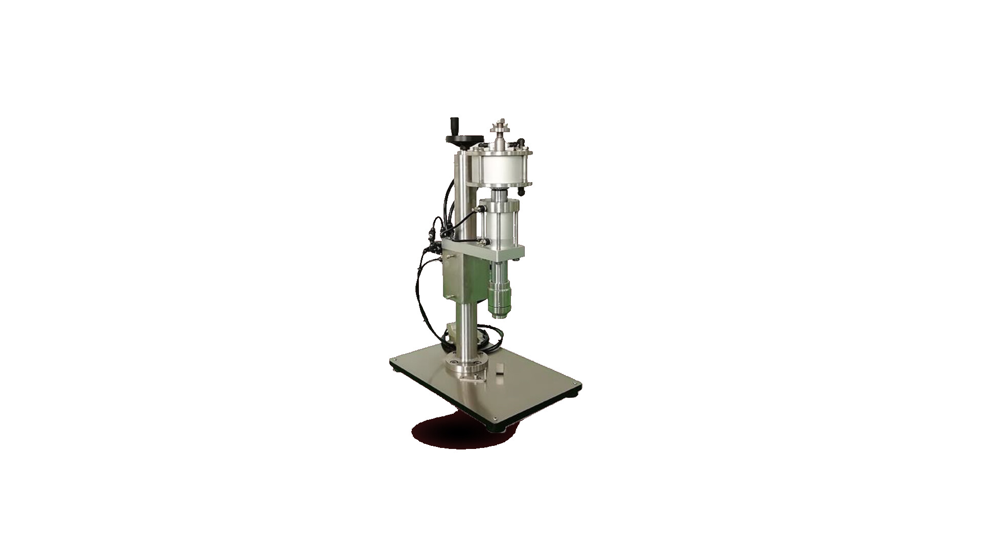 Aerosol packaging line with filling and crimping units