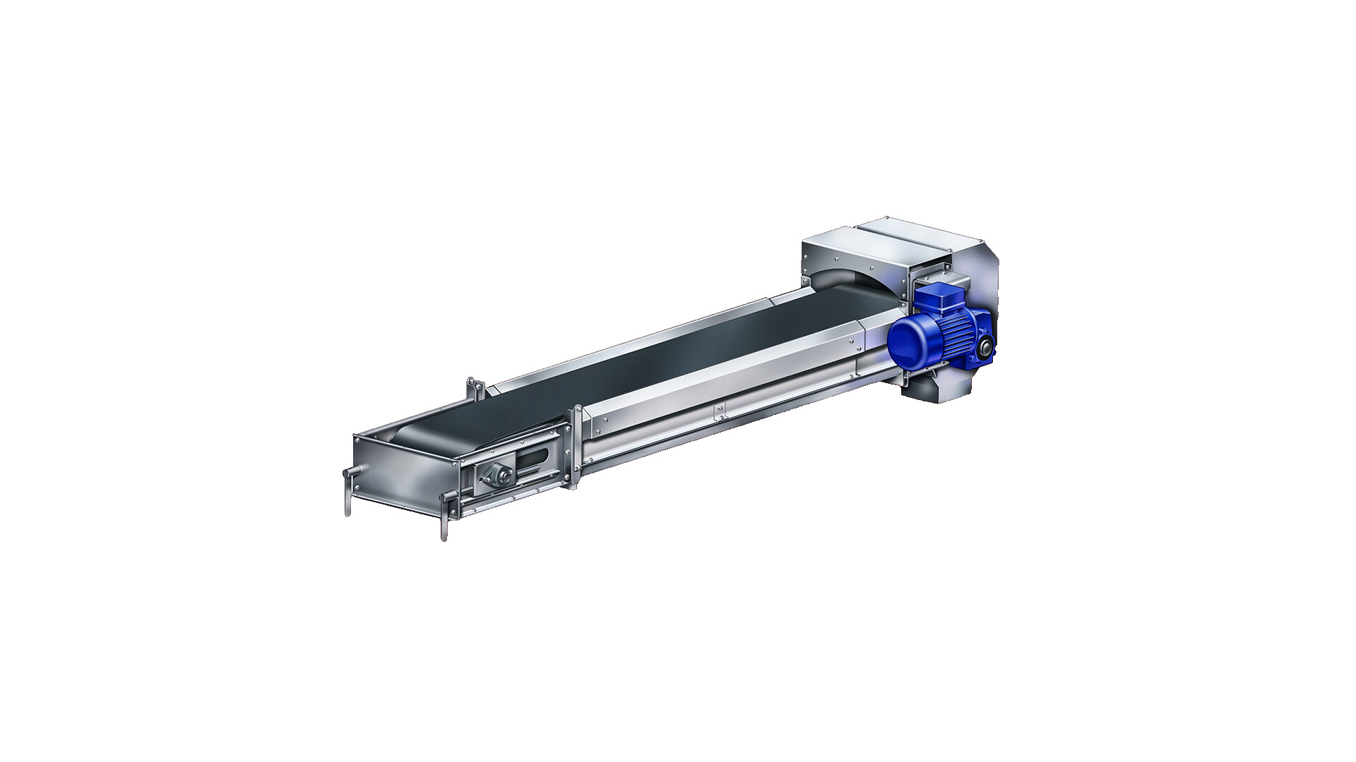Factory conveyor belt system for material transport